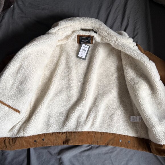 Todd Snyder Italian Corduroy Dylan Jacket with Sherpa Caramel Large $398 - Picture 5 of 7
